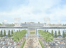 Fans await the new and improved Dodger Stadium