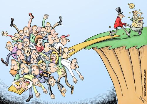 The 1 percent are taking all the wealth, while the 99 percent get the scraps.
