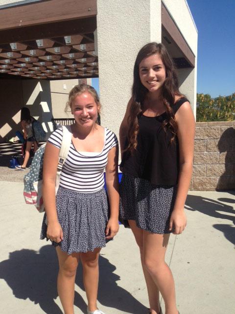 Grace Jordan and Camille Kafesjian spotted wearing the same Brandy skirt.