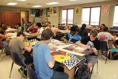 Students working on a given assignment
