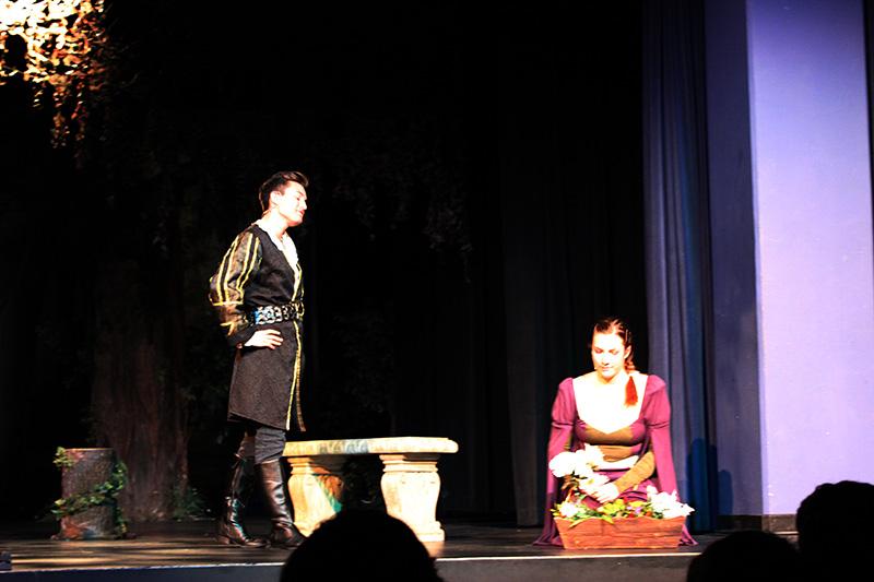(Left) Turner Lessard as King John, and (Right) Samantha Buetel as Queen Eleanor, King Johns mother. 