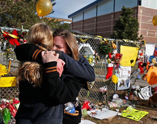 The aftermath of a Colorado school shooting.