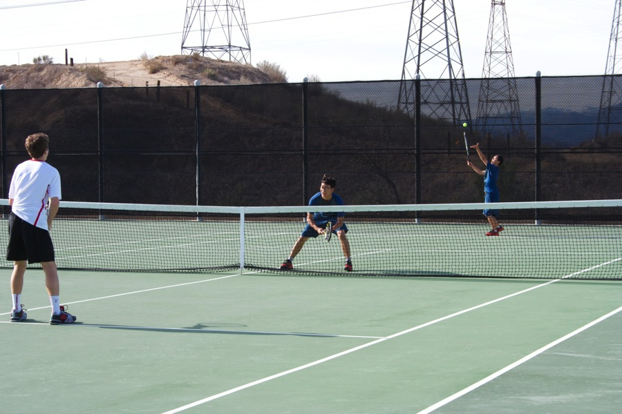 Boys' varsity tennis prevailed in their game on March 4 against Buckley.
