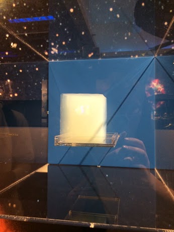  this stuff called aerogel (yes, it DOES like a transparent sugarcube),