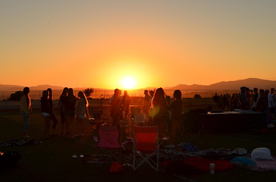Seniors watch the sunrise