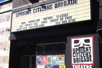 An outside view of the UCB theater in Hollywood