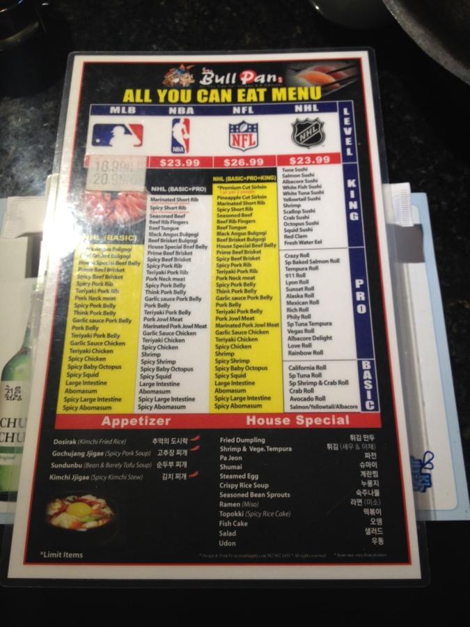 Bull Pan's menu overflows with diverse and tasty dishes.