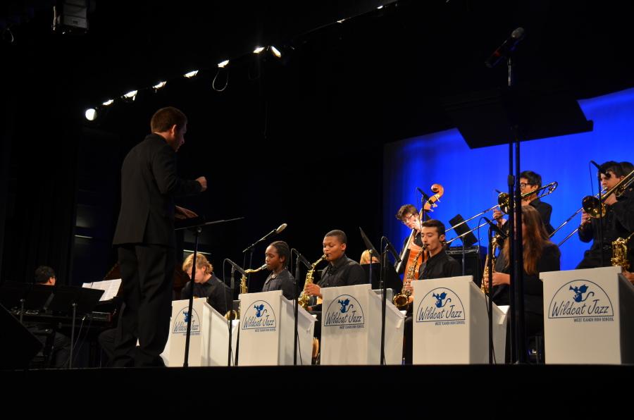 Brian Leff conducts the West Ranch Lab Band during the Jazz Concert on Dec. 12. 