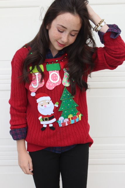 Styling an Ugly Christmas Sweater 