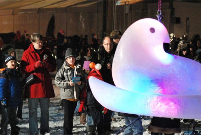 Each year, a giant Peep is dropped in Pennsylvania 