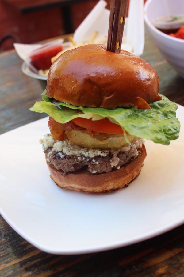 Bricks' Bacon Bleu Burger.