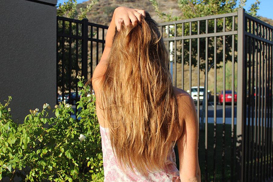 Hair after using Miracle 7 Leave-in Mist