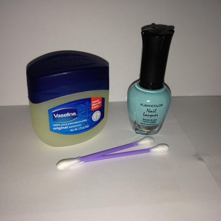 What you’ll need:
Any nail polish (I used Pastel Teal by Kleancolor)
Aquaphor or Vaseline
A few Q-Tips