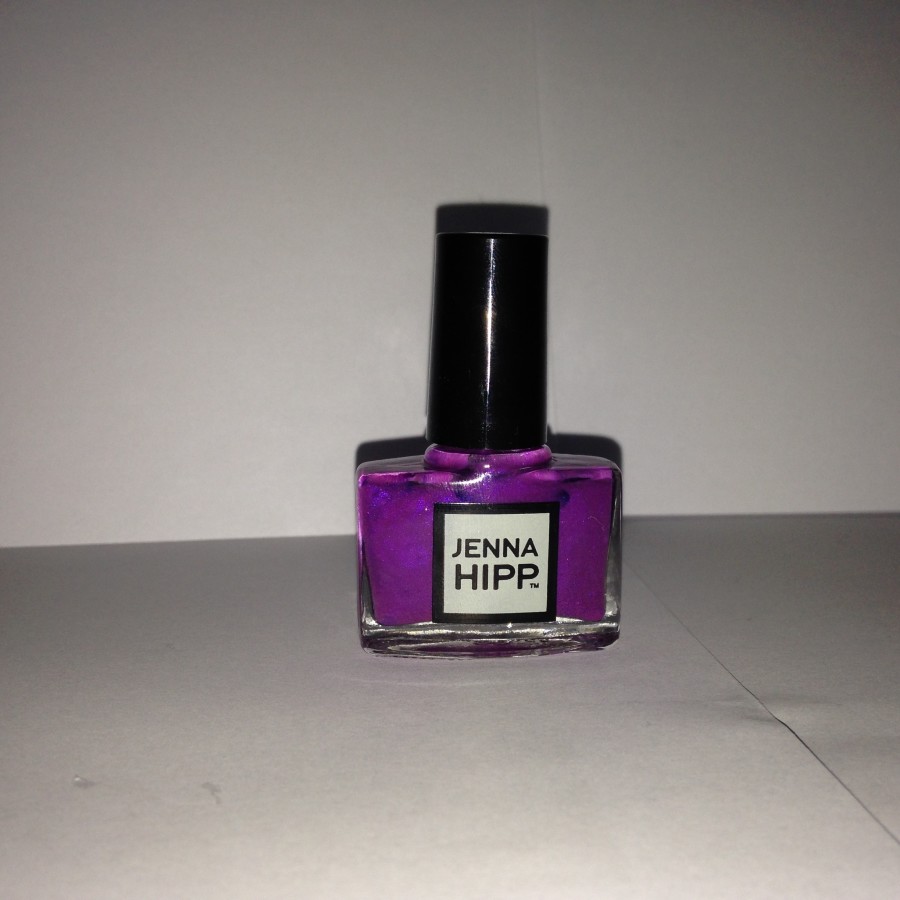 You'll need any solid color of nail polish (I used violet éclair by Jenna Hipp)