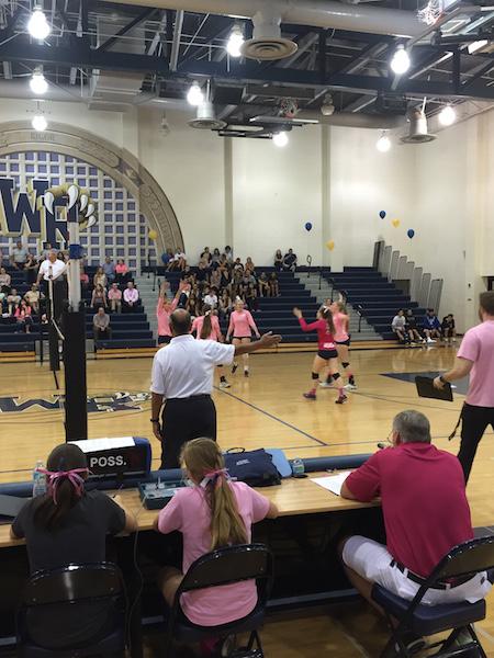 West Ranch Girls Volleyball play against Valencia on Tuesday night.