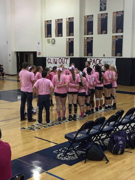 West Ranch Girls Volleyball play against Valencia on Tuesday night.