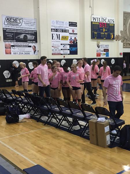 West Ranch Girls Volleyball play against Valencia on Tuesday night.