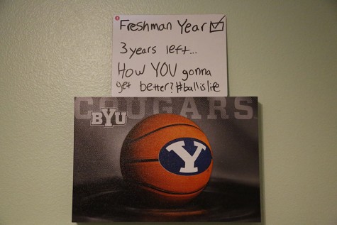 Annie’s brother helps motivate her to achieve her dream by hanging this on her wall.