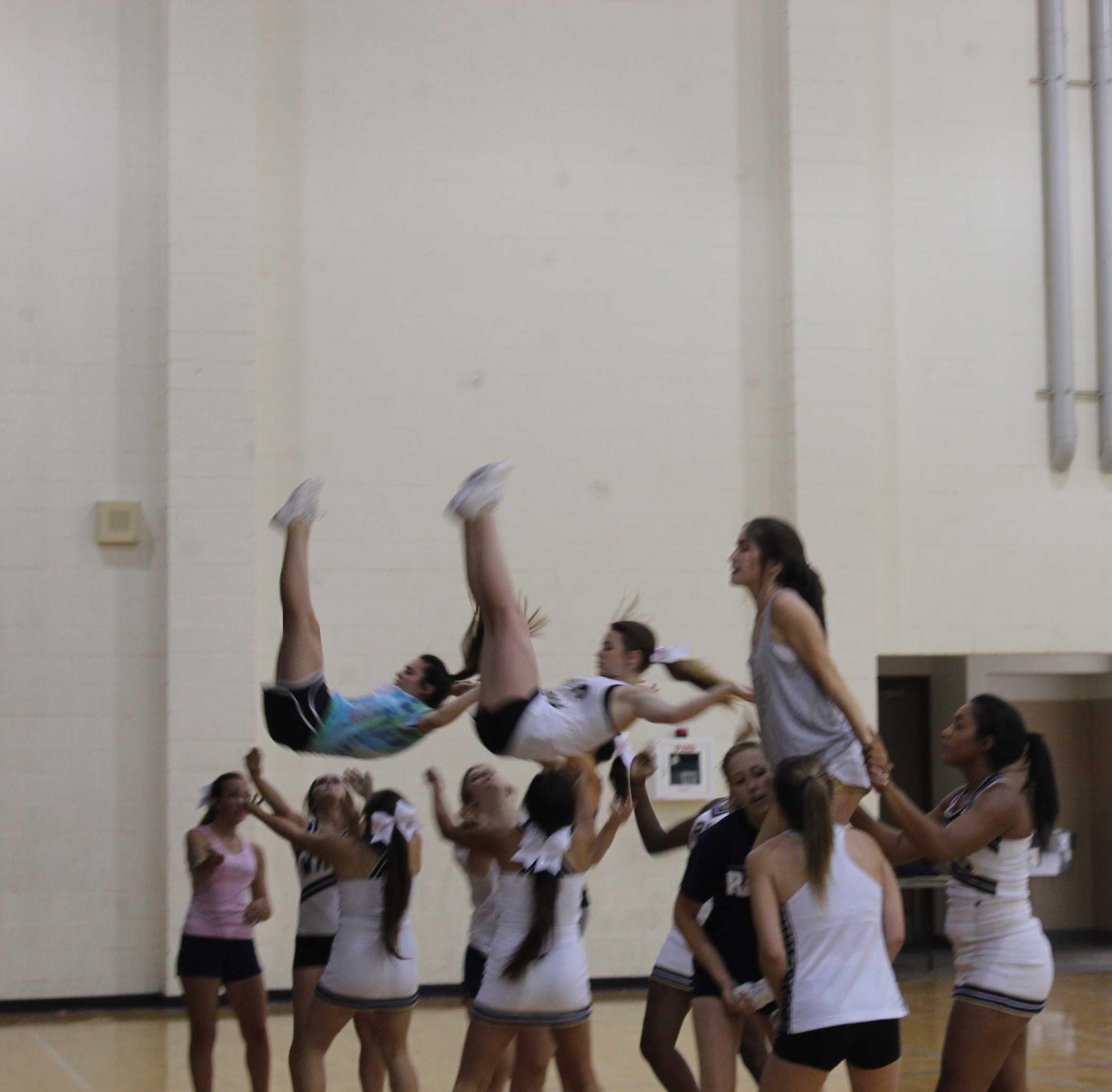 the paw print blood sweat cheer cradle cheerleading flyer