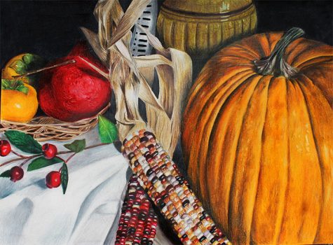 Chiaki Ma's still life that won first place with the Congressional Art Award.