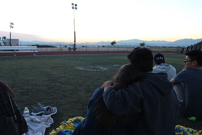 Seniors Lindsey Ching and David Noble.