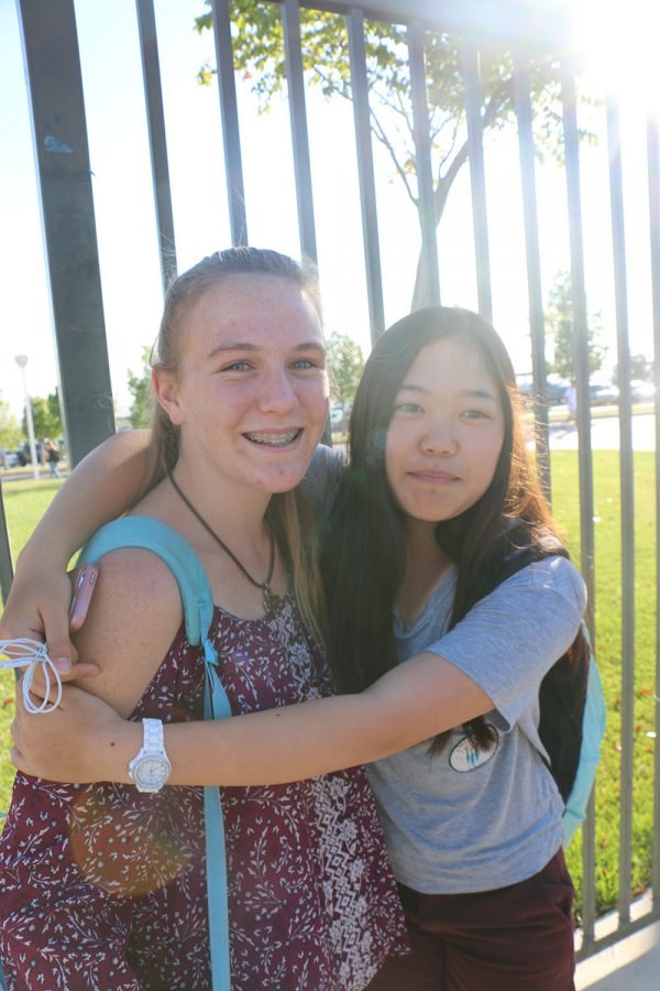 Katie Kim reunites with her friend as school starts.