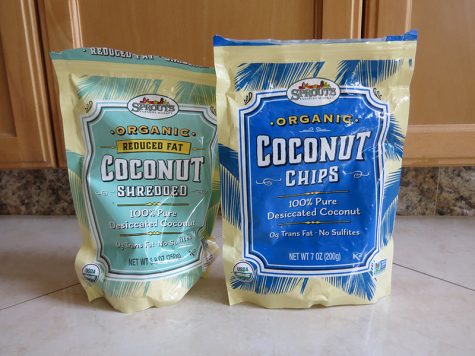 Coconut shreds, flakes, and chips are much more common to find in a local market.