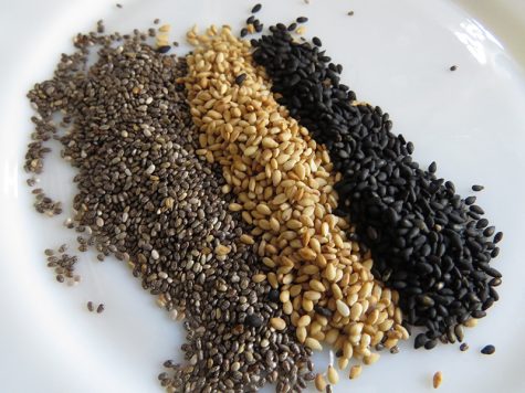 Chia seeds and sesame seeds are great sources of good fats.