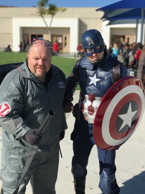 Ghostbuster Principal Mark Crawford and Captain America Art Teacher Keith Rust