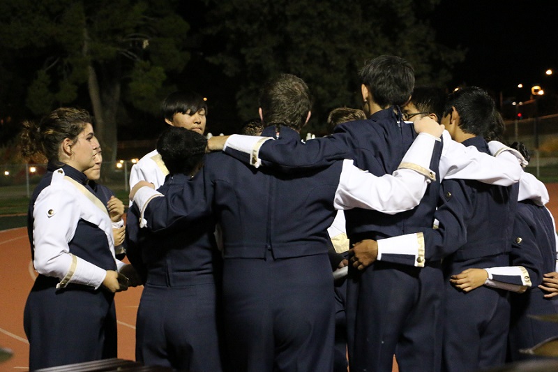 Percussion gets together one last time before its time to perform Dreamland.