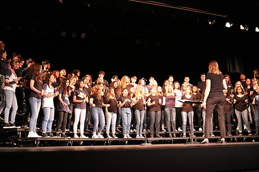 Concert and women's choir perform "Any Dream Will Do" from "Joseph and the Amazing Technicolor Dreamcoat"