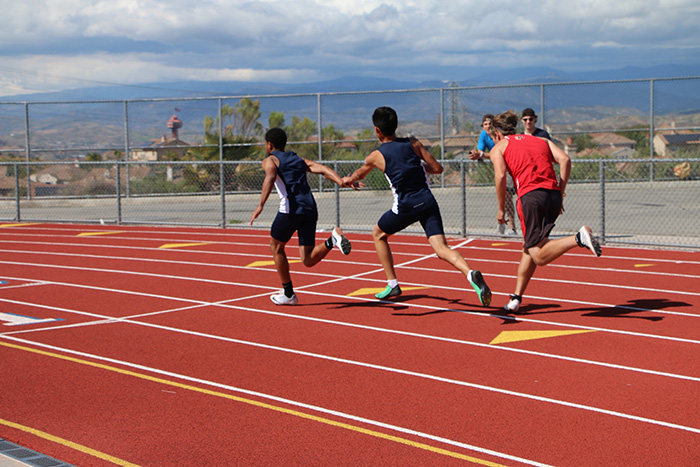 Track Sprints to First Place against Hart