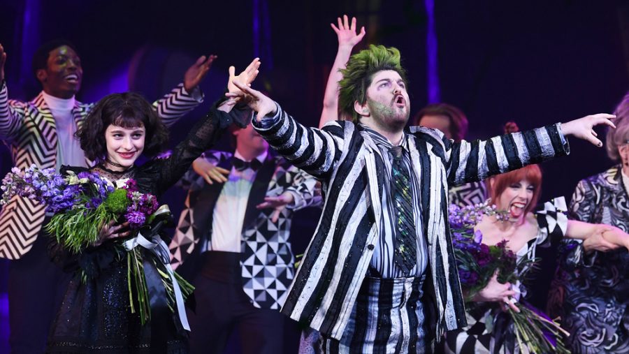 Mandatory+Credit%3A+Photo+by+Stephen+Lovekin%2FREX%2FShutterstock+%2810219047h%29%0ASophia+Anne+Caruso+and+Alex+Brightman%0ABeetlejuice+Broadway+play+opening+night%2C+Curtain+Call%2C+New+York%2C+USA+-+25+Apr+2019