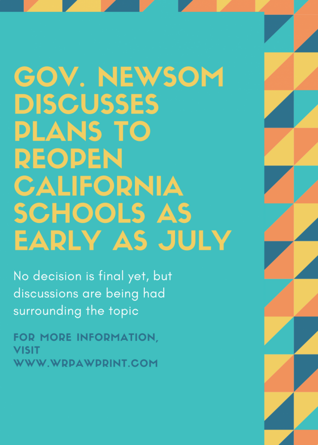 Gov. Newsom discusses plans to reopen California schools as early as July