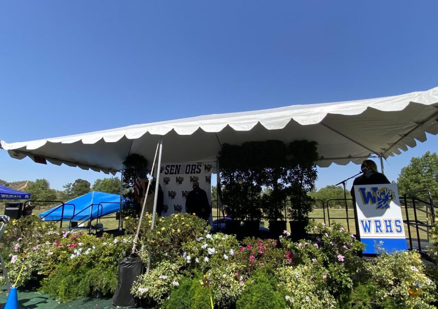 West Ranch High School holds a drive-thru graduation to honor the Class of 2020