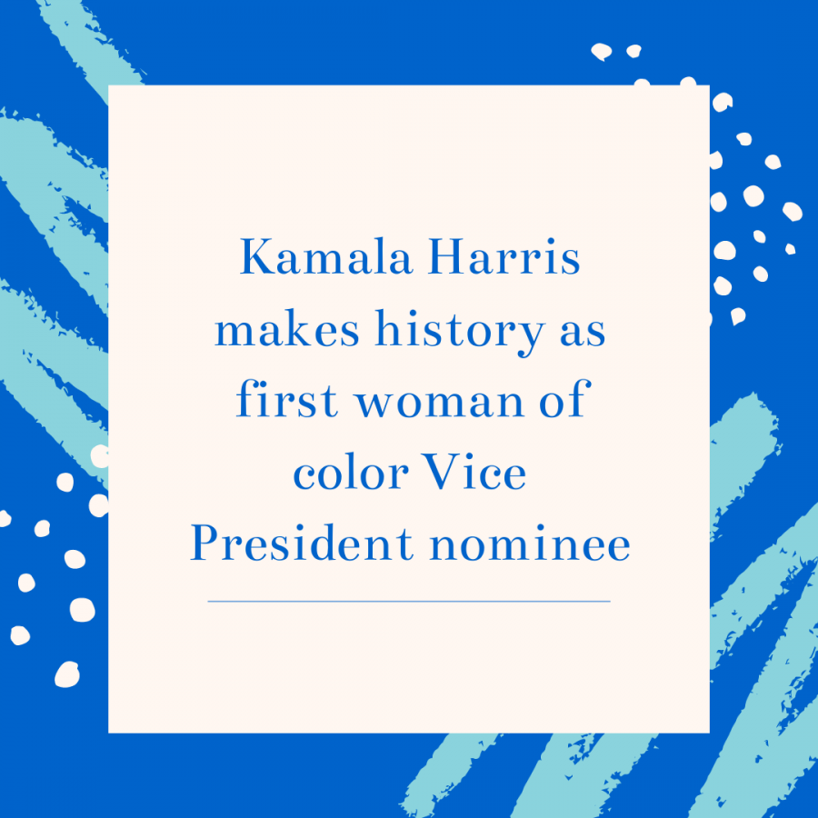 Kamala Harris makes history as first woman of color Vice President nominee