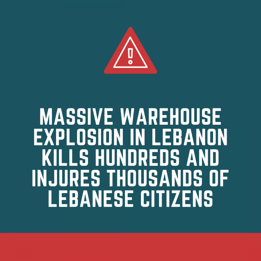 Massive warehouse explosion in Lebanon kills hundreds and injures thousands of Lebanese citizens