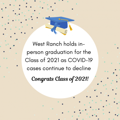 West Ranch holds in-person graduation for the Class of 2021 as COVID-19 cases continue to decline